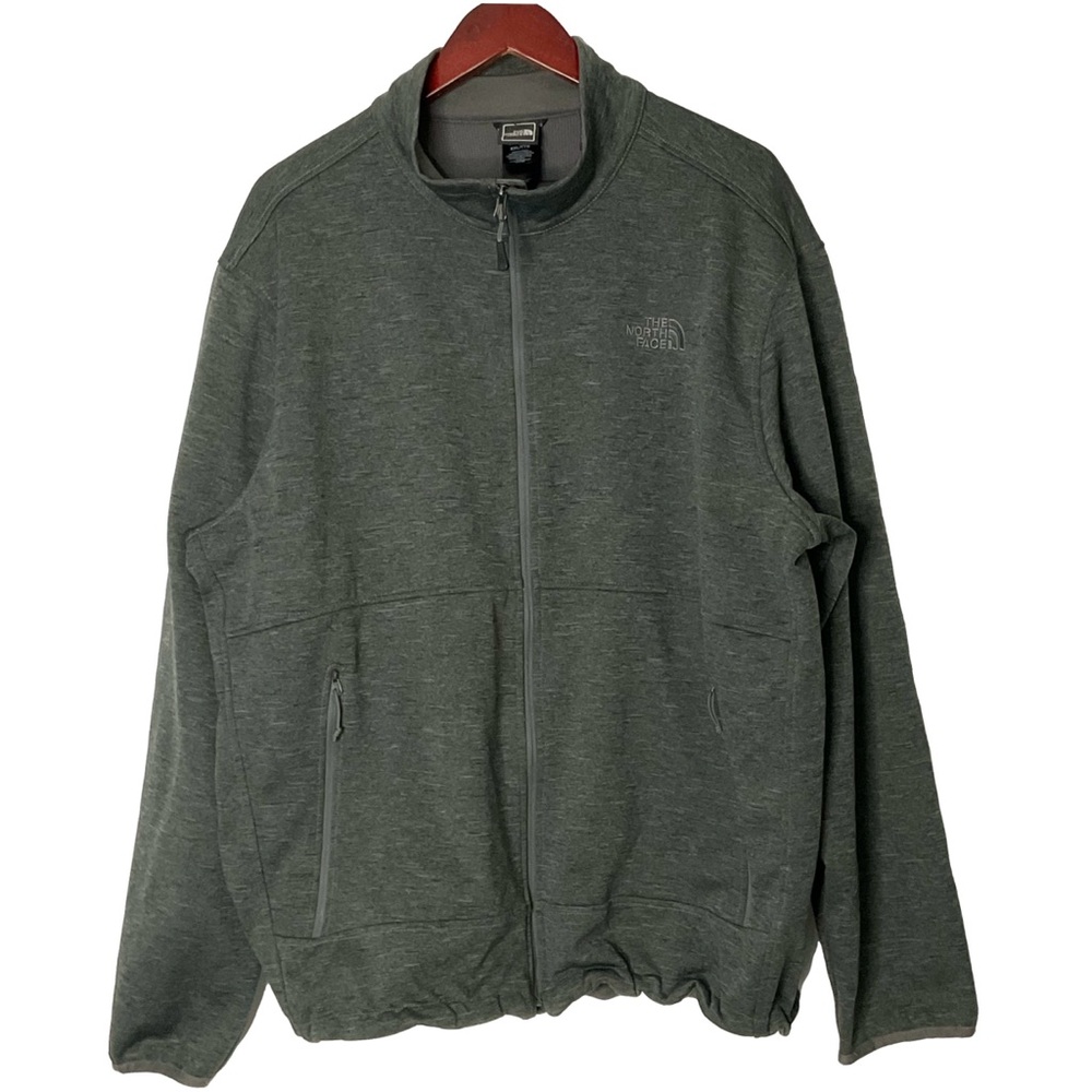 The North Face Apex Canyonwall soft shell zipper jacket in dark heathered gray